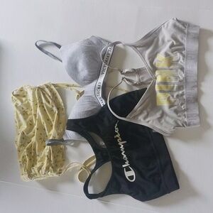 Lot of bras. Champion and Victoria's Secret